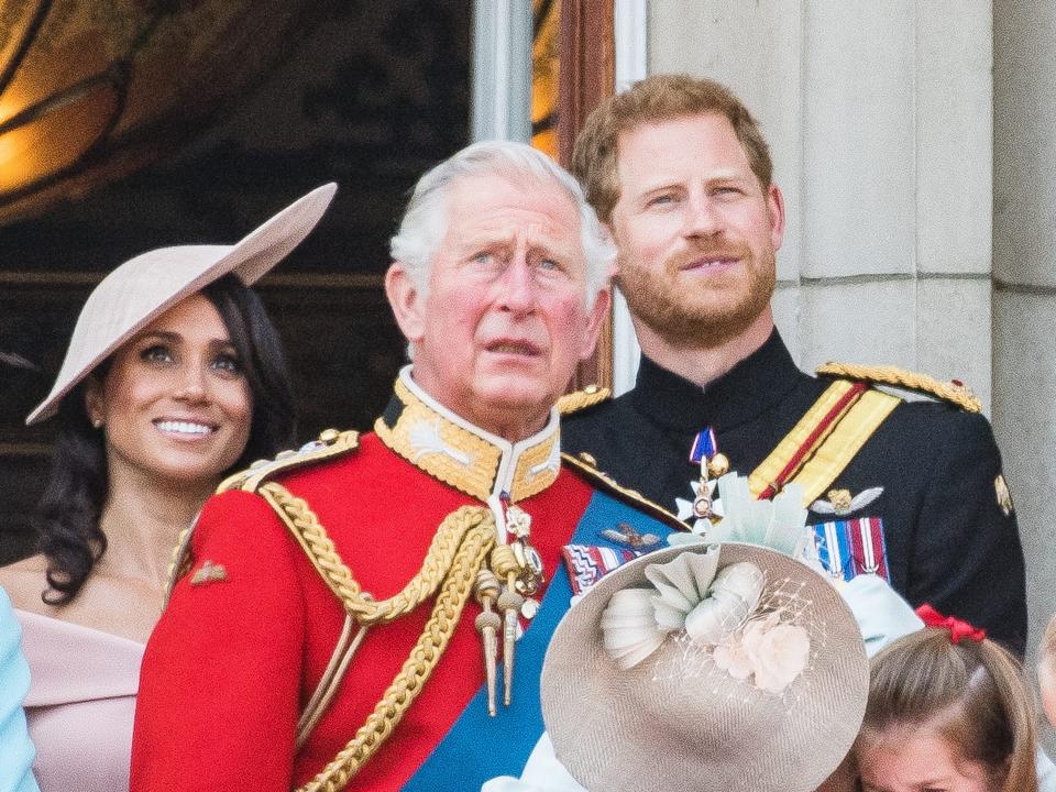 meghan markle prince harry and king charles in 2018