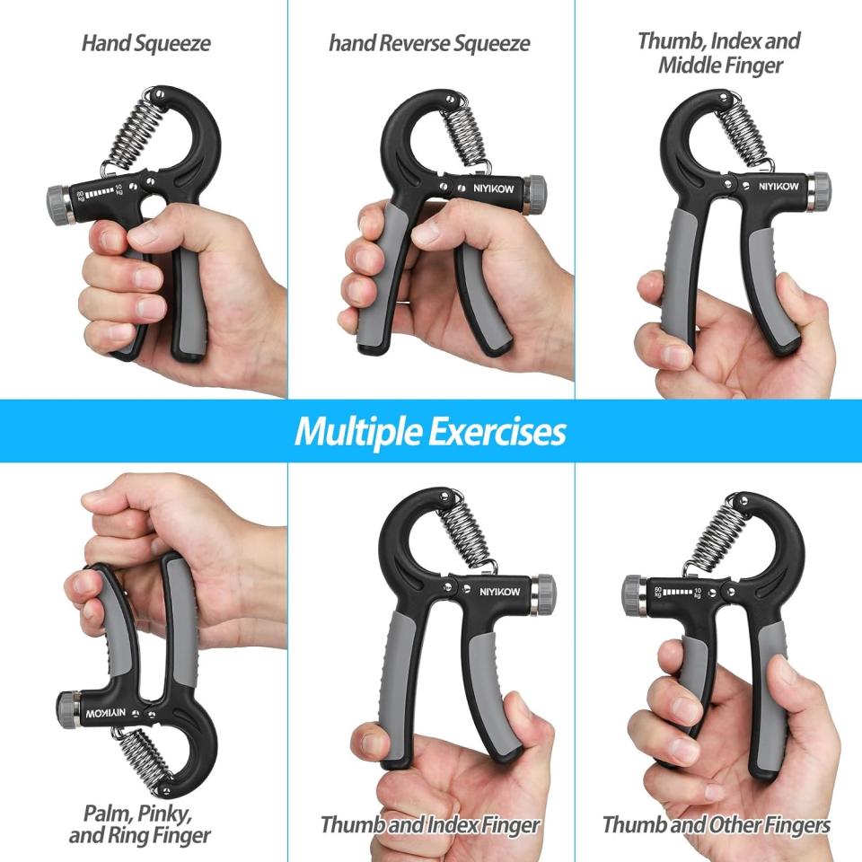 photo of NIYIKOW 2 Pack Hand Grip Strengthener, Grip Strength Trainer, Adjustable Resistance 22-132Lbs (10-60kg), Forearm Strengthener, Perfect for Musicians Athletes and Hand Injury Recovery