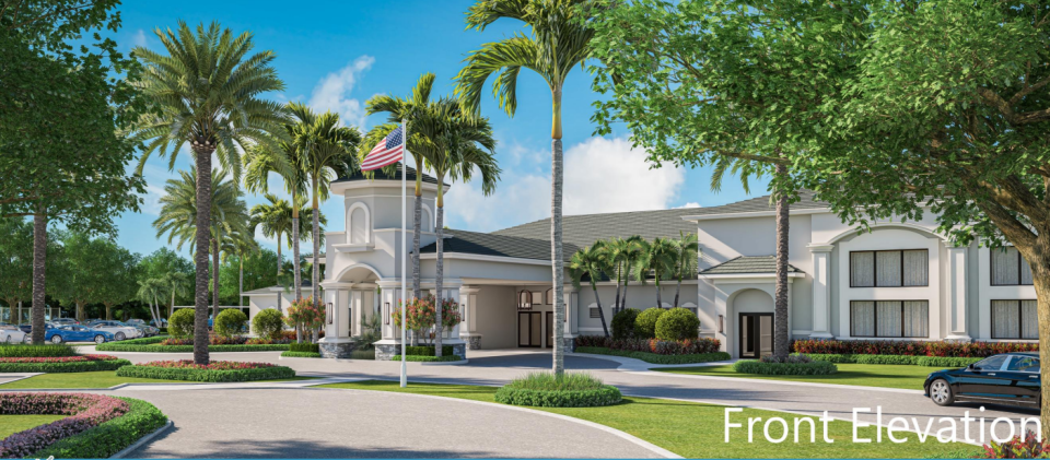 Rendering of the new clubhouse at Valencia Reserve, west of Boynton Beach. Homeowners recently approved a $9.3 million referendum to rebuild the 42,000-square foot facility.