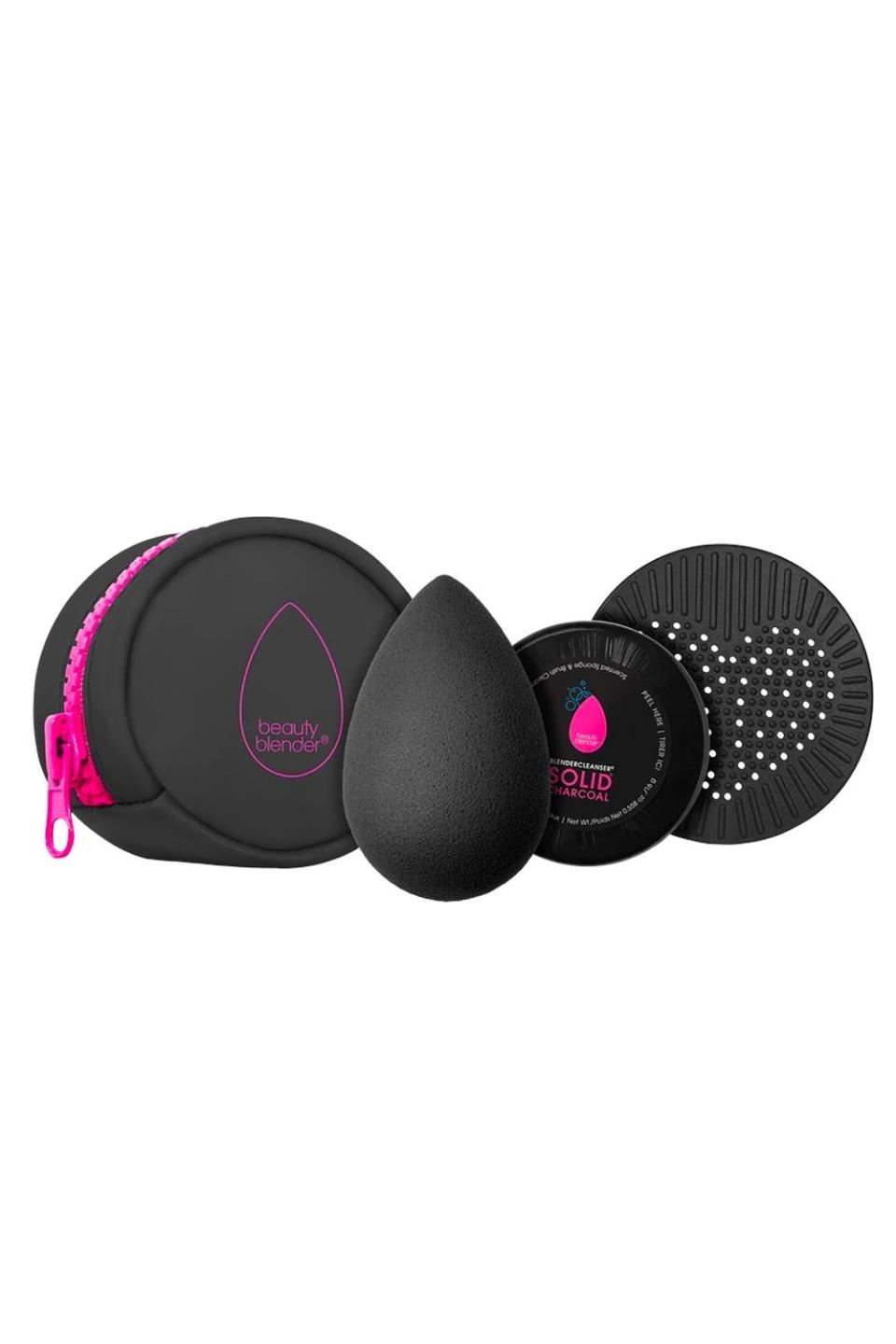 7) Beautyblender Besties Charcoal Blend & Cleanse Starter Set