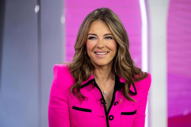 <p>Nathan Congleton/NBC via Getty</p> Elizabeth Hurley in October 2023