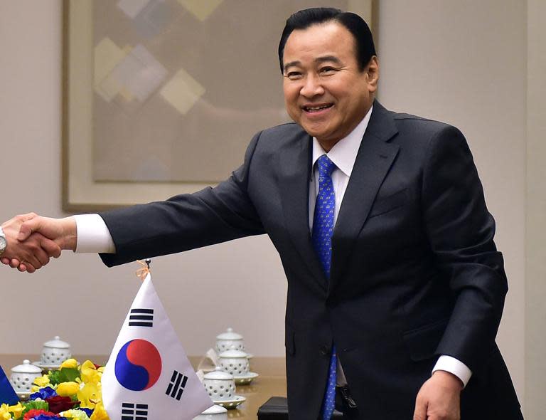 South Korean Prime Minister Lee Wan-Koo pictured in Seoul on March 24, 2015