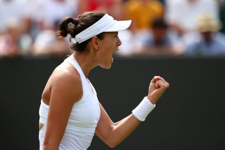 Garbine Muruguza has taken down the world No. 1. (Getty)