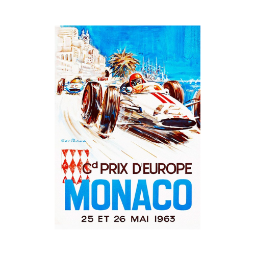 Monaco Car Poster