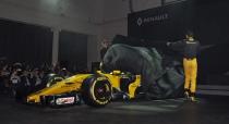 Britain Formula One - F1 - 2017 Renault Formula One Car Launch - The Lindley Hall, London - 21/2/17 Renault's Jolyon Palmer and Nico Hulkenberg unveil the new car Reuters / Alan Walter Livepic