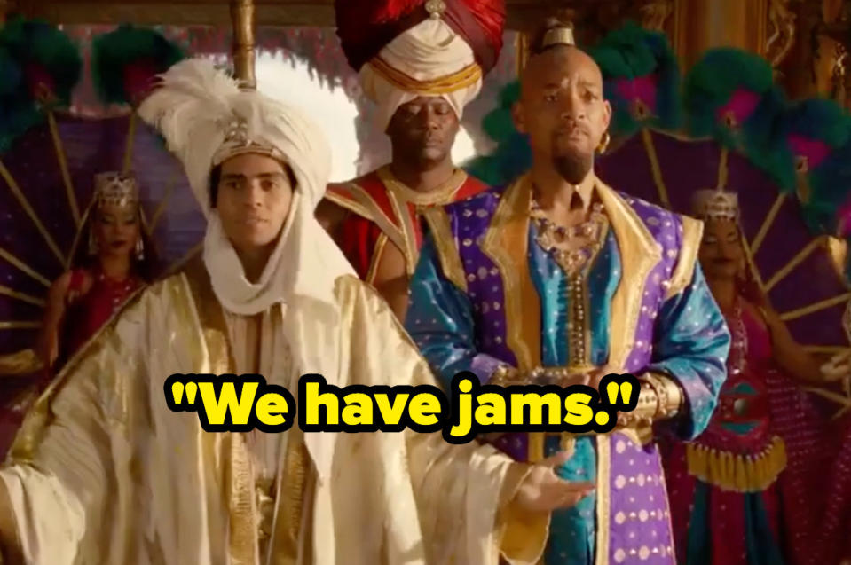 Aladdin saying "We have jams"