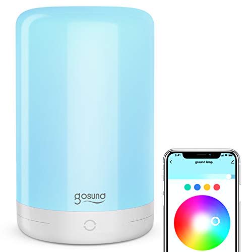 Smart Table Lamp, Gosund Dimmable RGB Touch Bedside Lamps Works with Alexa Google Home for Bedr…