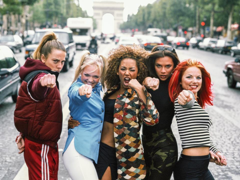 The Spice Girls in Paris in September 1996.