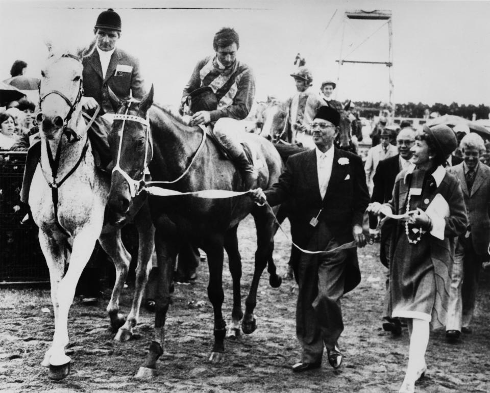 Harry White, pictured here riding Think Big at the Melbourne Cup in 1975.