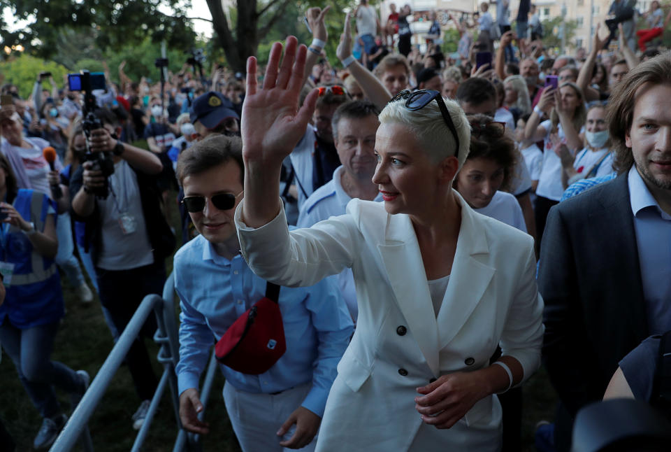 Maria Kolesnikowa wurde unter undurchsichtigen Umständen festgenommen (Bild: Reuters/Vasily Fedosenko)