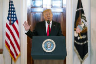 President Donald Trump speaks during the Spirit of America Showcase at the White House, Thursday, July 2, 2020, in Washington. (AP Photo/Evan Vucci)