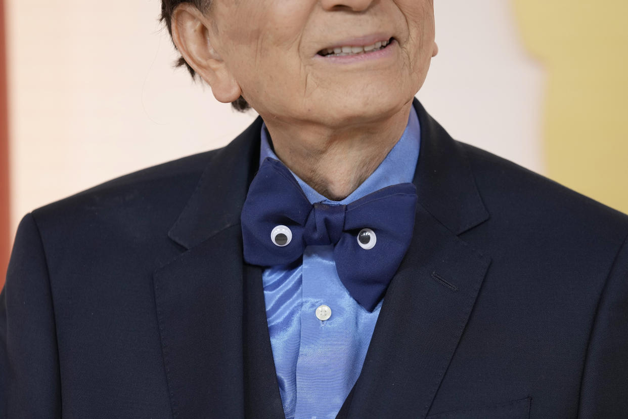 James Hong arrives at the Oscars on Sunday, March 12, 2023 in Los Angeles.  (Ashley Landis / AP)