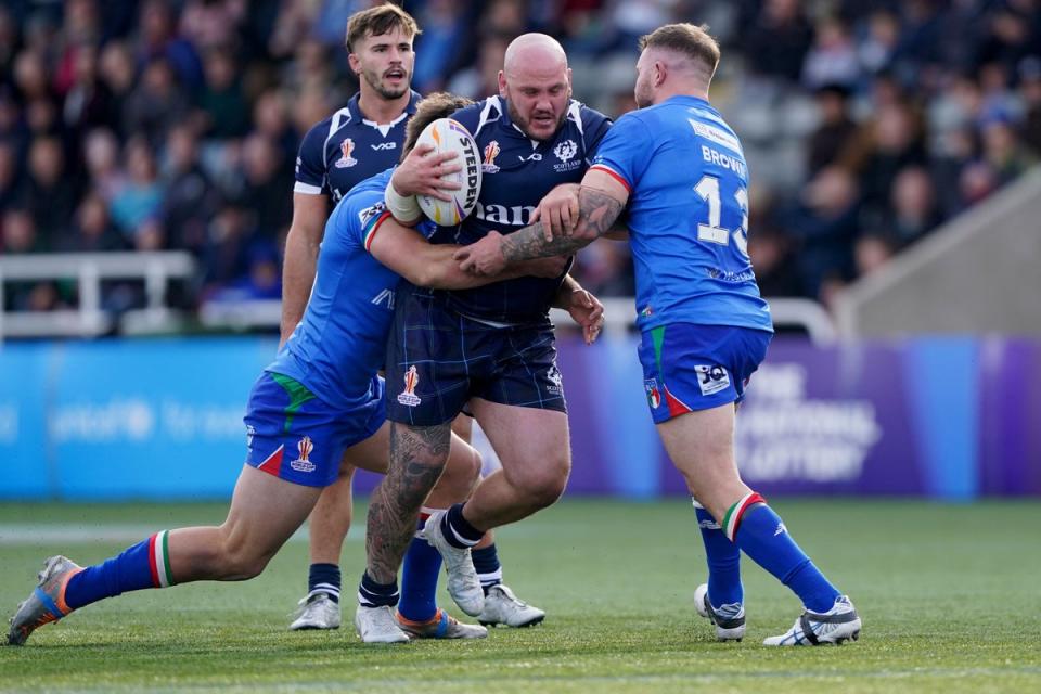 Scotland lost all three matches at last year’s Rugby League World Cup (Owen Humphreys/PA) (PA Wire)