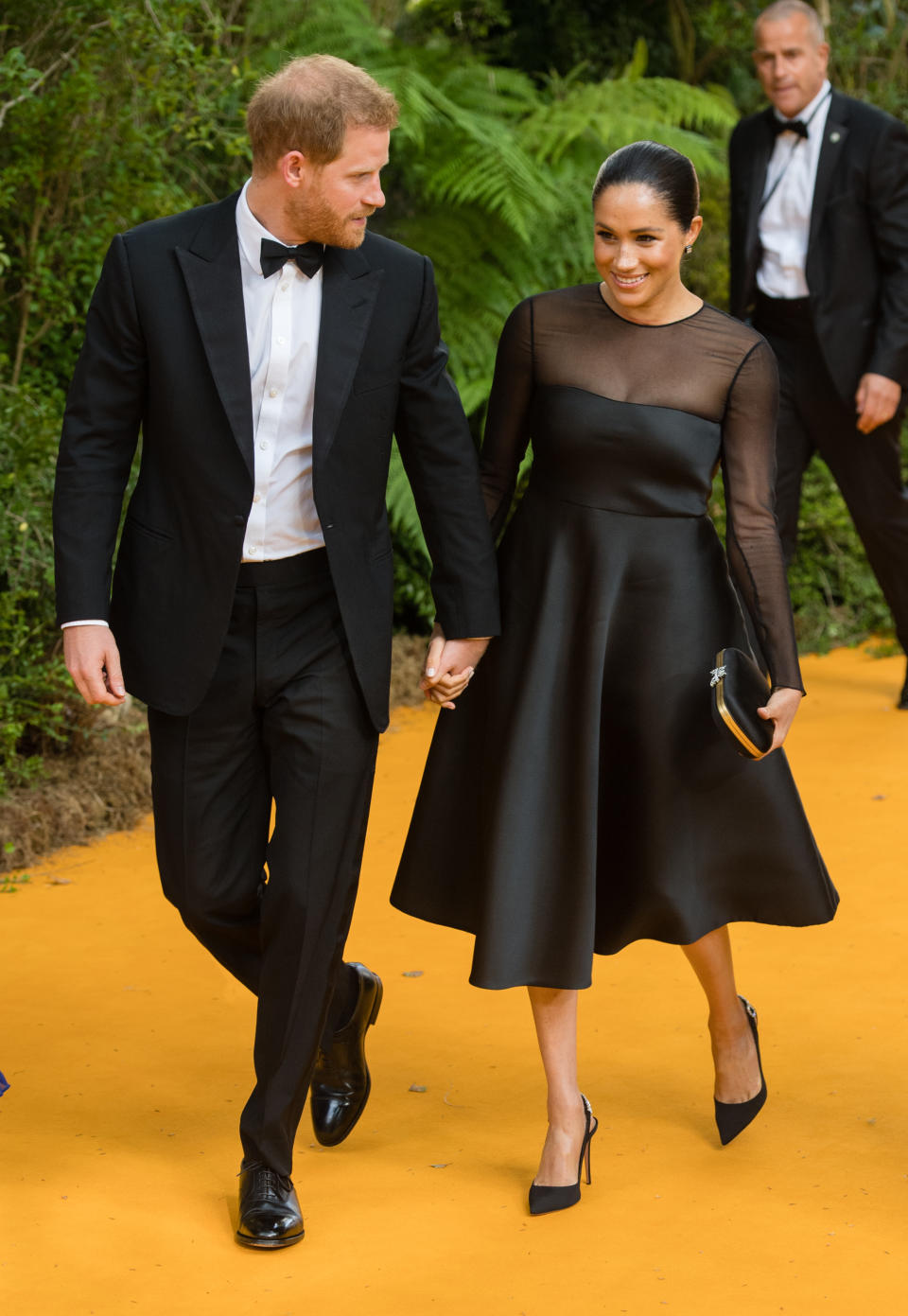 LONDON, ENGLAND - JULY 14: Prince Harry, Duke of Sussex and Meghan, Duchess of Sussex attend "The Lion King" European Premiere at Leicester Square on July 14, 2019 in London, England. (Photo by Samir Hussein/WireImage)