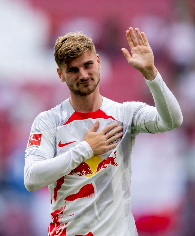 RB Leipzig’s Timo Werner scored on is return to the Bundesliga club