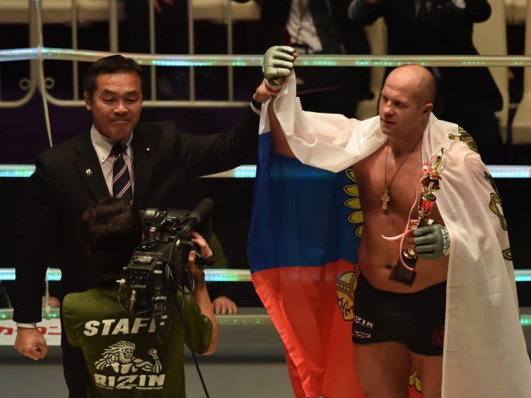 Fedor Emelianenko is 36-4 with one no contest in his professional MMA career. (Getty)