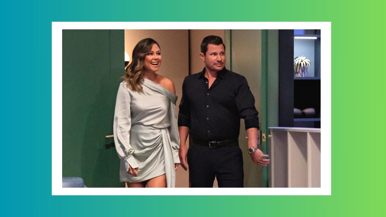  Love is Blind. (L to R) Host Vanessa Lachey, Host Nick Lachey in Season 5 of Love is Blind. 