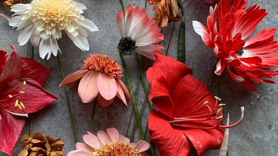 Paper flowers by artist Tiffanie Turner. / Credit: Tiffanie Turner