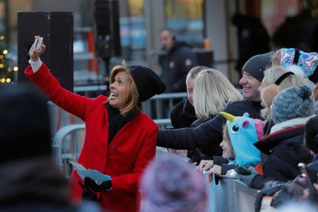 Television personality Hoda Kotb co-hosts NBC's Today Show in New York, U.S., January 3, 2018. REUTERS/Lucas Jackson