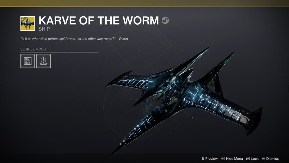 Destiny 2 Oracle locations - Karve of the Worm ship