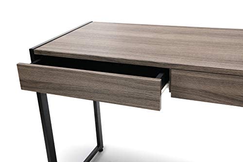 2) 2-Drawer Driftwood Office Desk