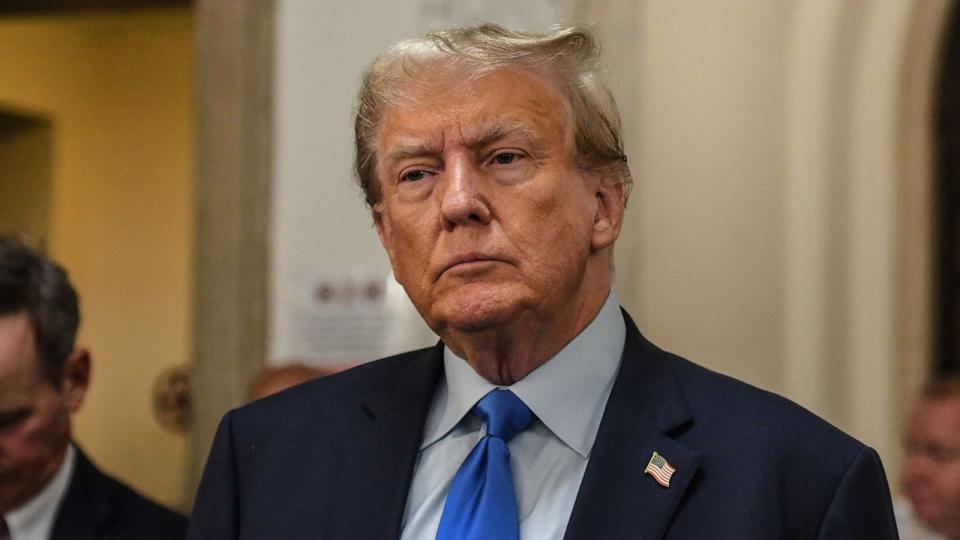 PHOTO: Former President Donald Trump at New York State Supreme Court in New York, on Oct. 2, 2023. (Stephanie Keith/Bloomberg via Getty Images)