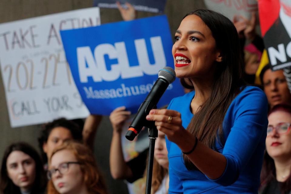 Progressive firebrand Alexandria Ocasio-Cortez has turned her radical leftist attack dogs on moderate Democrats. | Source: REUTERS / Brian Snyder