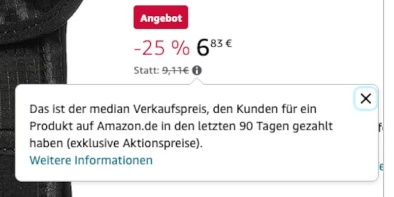 In den Details sehen Sie, worauf sich der Rabatt bezieht (Bild: Amazon)