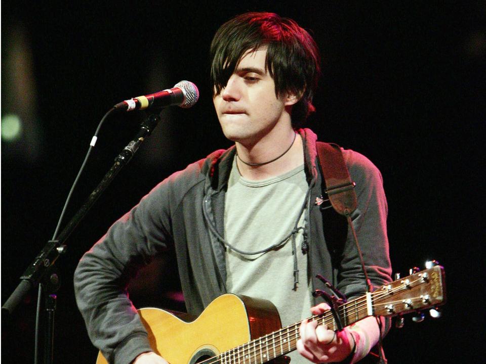 Musician Conor Oberst of Bright Eyes performs on stage during the Moveon.org Vote For Change Concert at the Wachovia Center October 1, 2004 in Philadelphia.