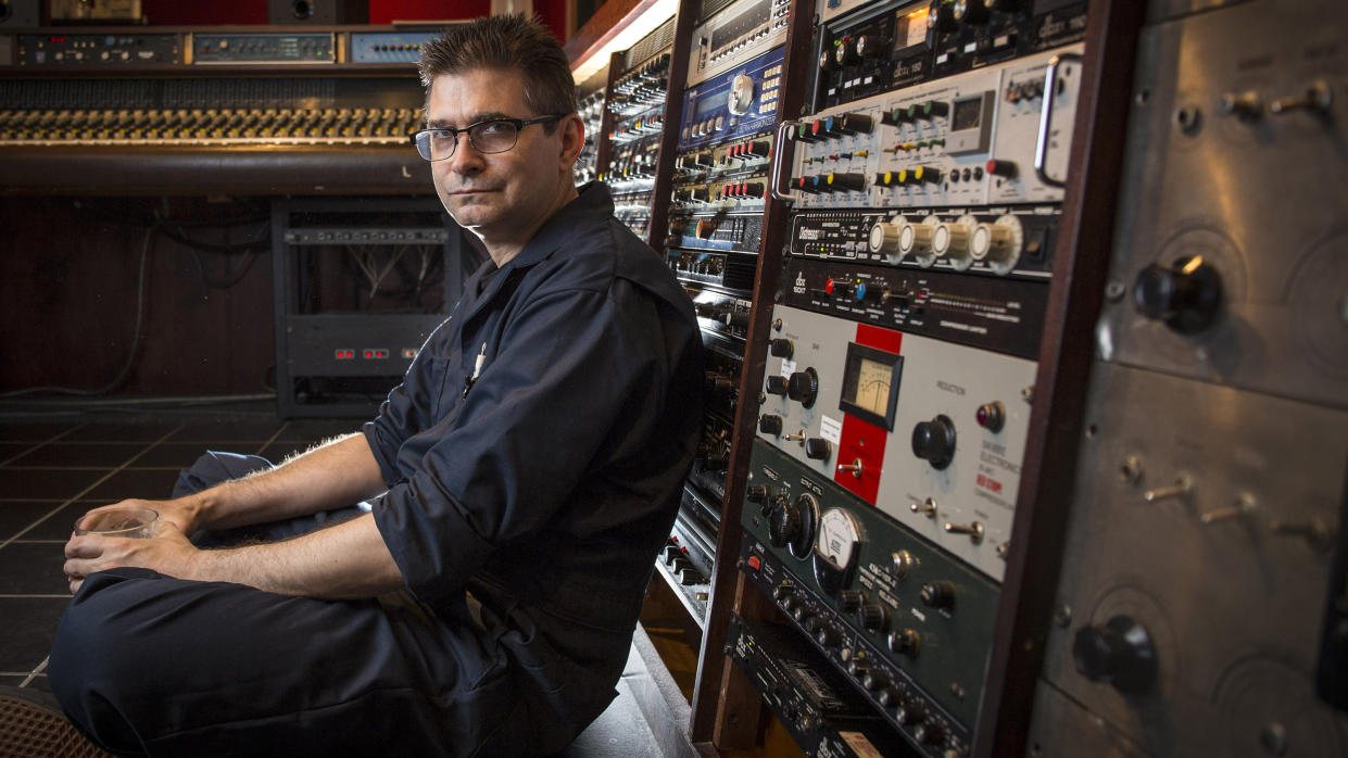  Steve Albini poses for a portrait in his studio Thursday, July 24, 2014 in Chicago. 