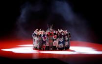 <p>Performers take part in the opening ceremony at the Asian Winter Games in Sapporo, Japan, Feb. 19, 2017. (Photo: Issei Kato/Reuters) </p>