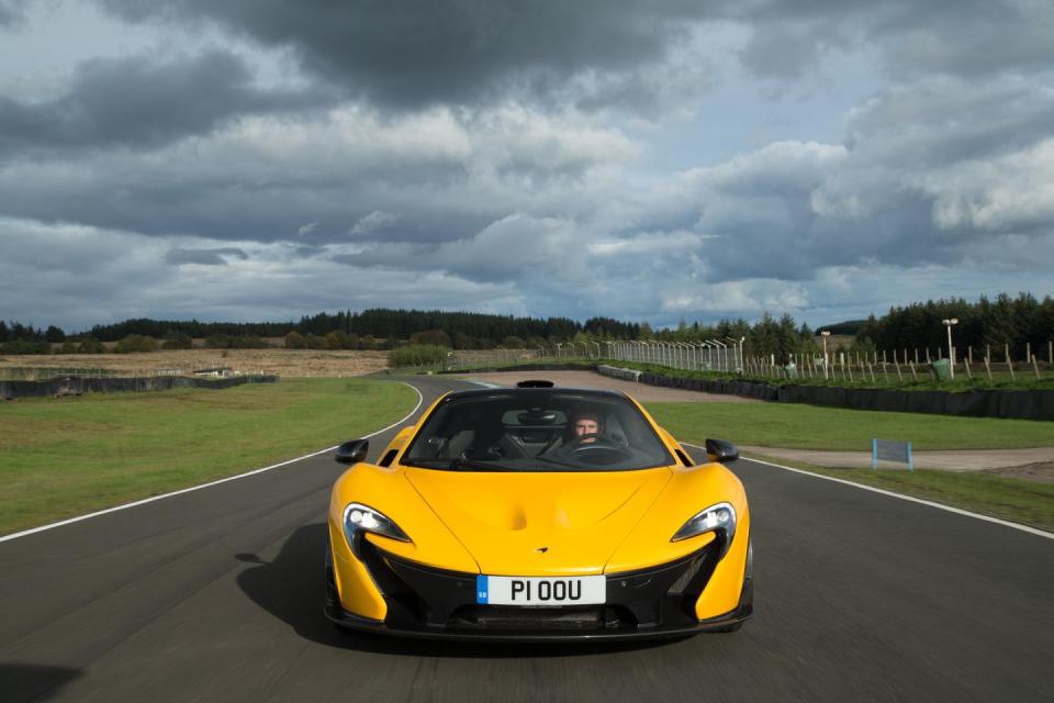 mclaren p1 yellow front