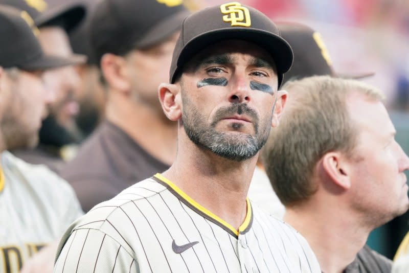 Veteran infielder-designated hitter Matt Carpenter spent last season with the San Diego Padres. File Photo by Bill Greenblatt/UPI