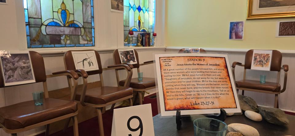 First Baptist Church on Anderson Street in downtown Fayetteville has dedicated 14 rooms for the Stations of the Cross, which features more than 300 pictures, video, props and information about each leg of the Christ's path to his crucifixion.