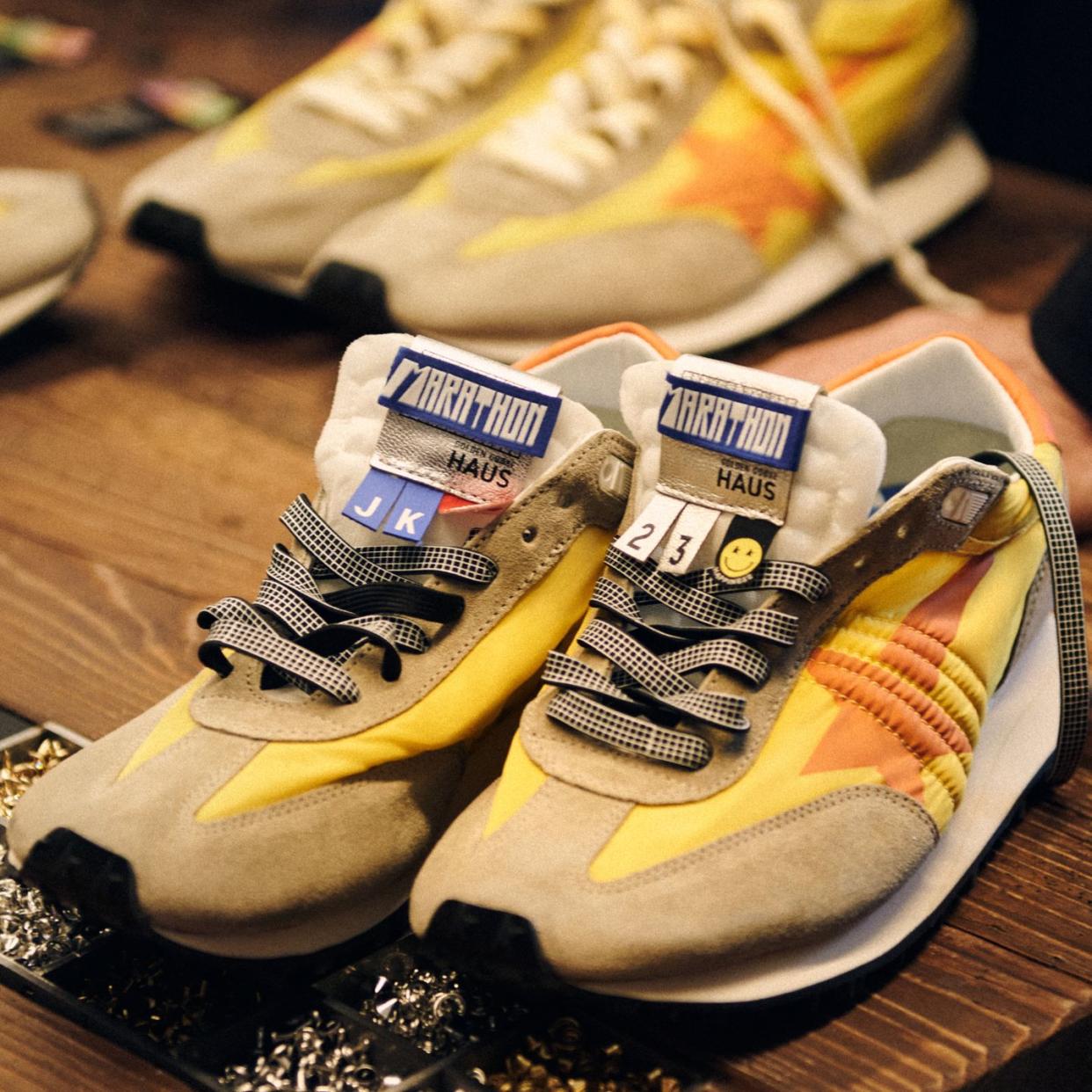 customized marathon sneakers at the event