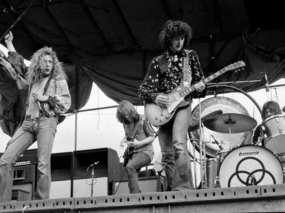 ‘Led Zeppelin played longer and harder than any group, changing the concept of rock concerts’ (Rex)