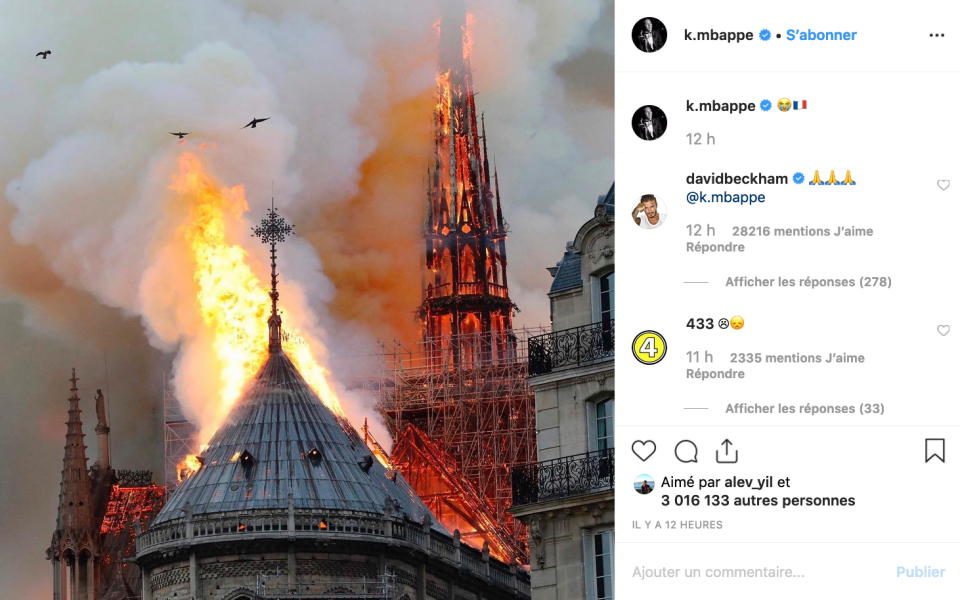 Les stars rendent hommage à Notre Dame de Paris