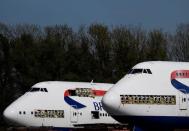 FILE PHOTO: Decommissioned British Airways Boeing 747 jumbo jets parked at Cotswold Airport, Kemble