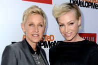 <b>Platz 6: Portia de Rossi und Ellen DeGeneres </b><br><br>US-Talkmasterin Ellen DeGeneres und ihre Ehefrau Portia de Rossi sind seit 2008 verheiratet und setzten sich gemeinsam für die Rechte der Schwulen und Lesben ein. Platz 6 für das Damen-Duo aus Hollywood.
