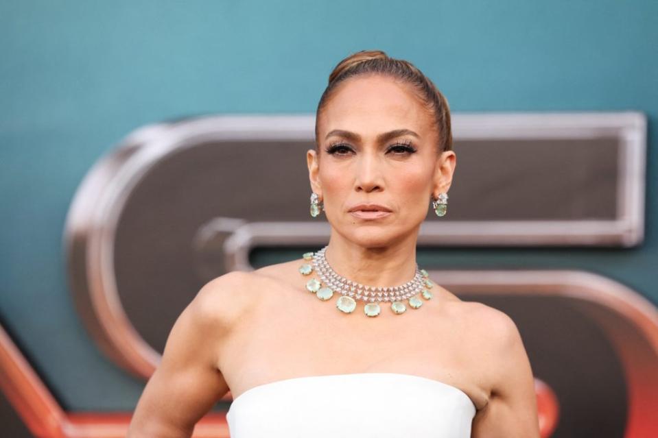 Jennifer Lopez walked the red carpet at the “Atlas” premiere alone. REUTERS