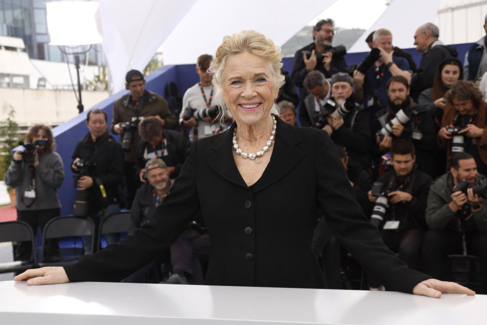 Liv Ullmann poses for photographers at the photo call for the television series 'Liv Ullmann: A Road Less Travelled' at the 76th international film festival, Cannes, southern France, Saturday, May 20, 2023. (Photo by Joel C Ryan/Invision/AP)