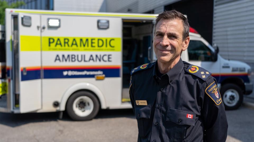 Ottawa paramedic chief Pierre Poirier, seen here in June 2023, has waited for a new dispatch system for two decades, but he says he's just happy Ottawa will finally get to implement it in 2024.