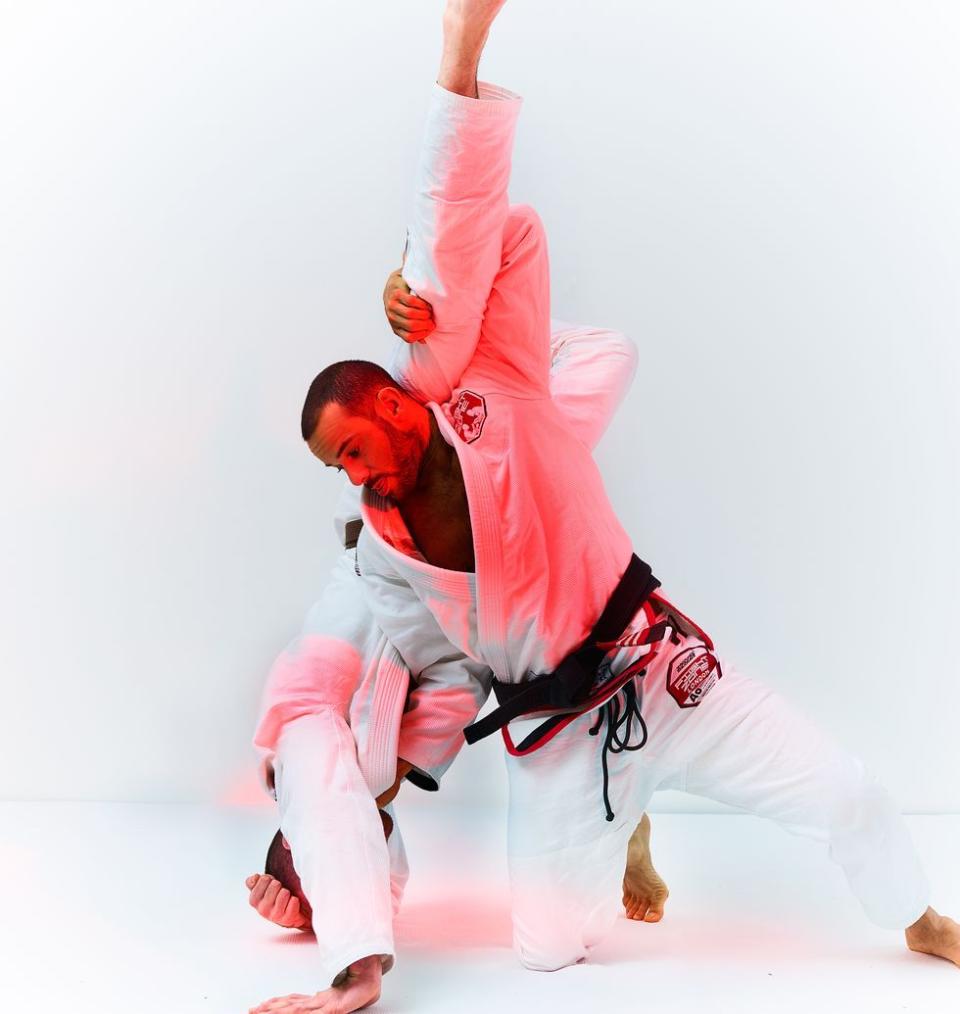 a person in a karate uniform