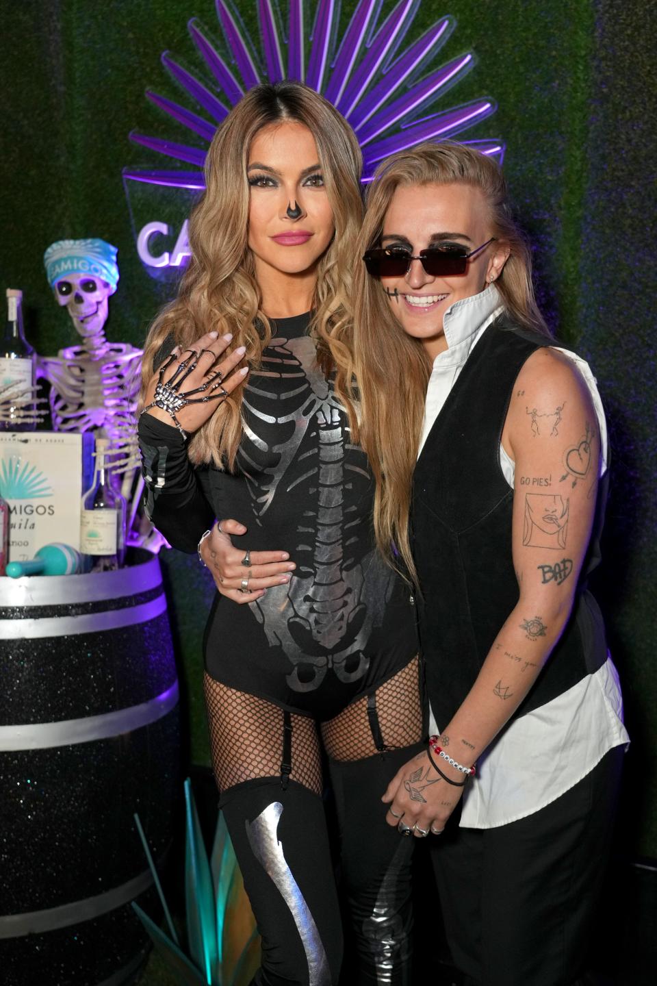 Chrishell Stause and G Flip attend the Casamigos Halloween Party Returns in Beverly Hills on Oct. 28, 2022 in Beverly Hills, California.