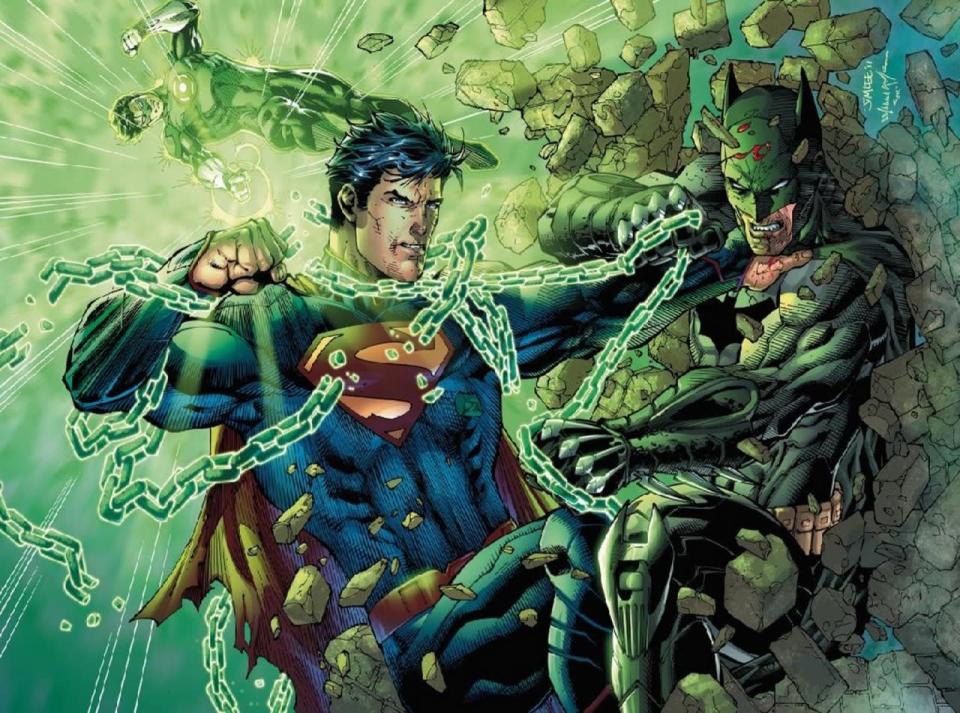 <p>It’s one of the most basic tropes of comicdom: When two heroes meet for the first time, they fight. Even if they’re on the same side or destined to become BFFs. Such is the case with DC’s rebooted “New 52” continuity in 2011, and it’s a theme Snyder plays with in <i>BvS</i>. Before the Justice League comes together, Superman and Batman square off, with the Caped Crusader taking a licking and requiring the help of Green Lantern and the Flash to calm down the Man of Steel and convince him that they should be working together to stop Darkseid’s alien invasion.</p>