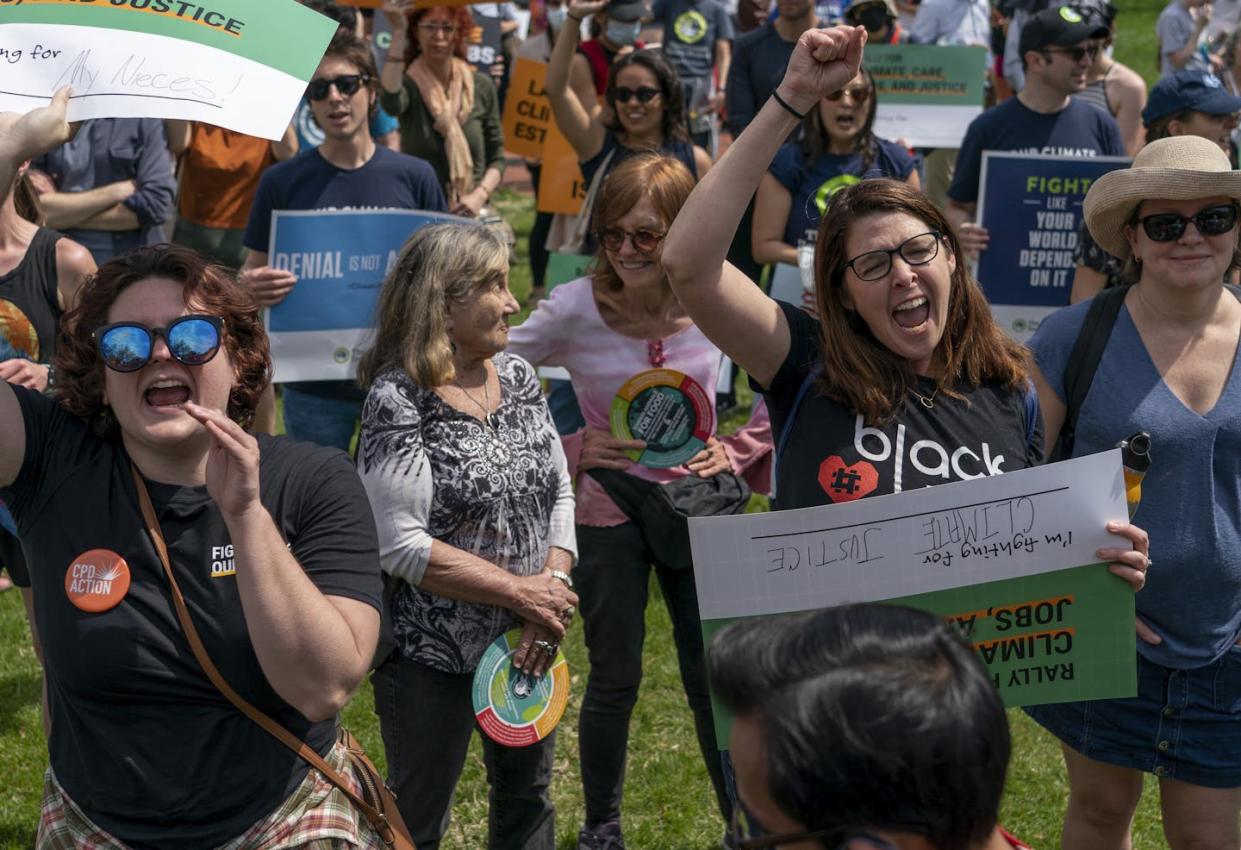 Climate rallies, like this one in New York City in 2022, draw activists of all ages. <a href="https://newsroom.ap.org/detail/EarthDay/9df4ca61127c46a2868ce9a43019f69f/photo" rel="nofollow noopener" target="_blank" data-ylk="slk:AP Photo/Gemunu Amarasinghe;elm:context_link;itc:0;sec:content-canvas" class="link ">AP Photo/Gemunu Amarasinghe</a>