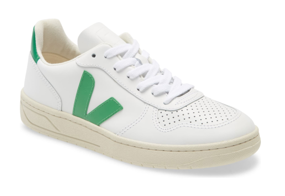 Veja Women’s V-10 Sneaker in Extra White Leaf