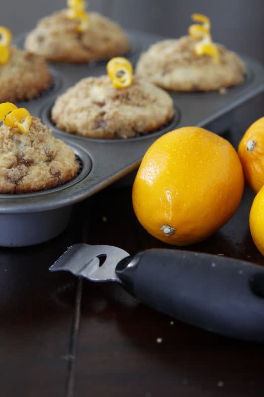 Meyer Lemon Coffee Cake Muffins