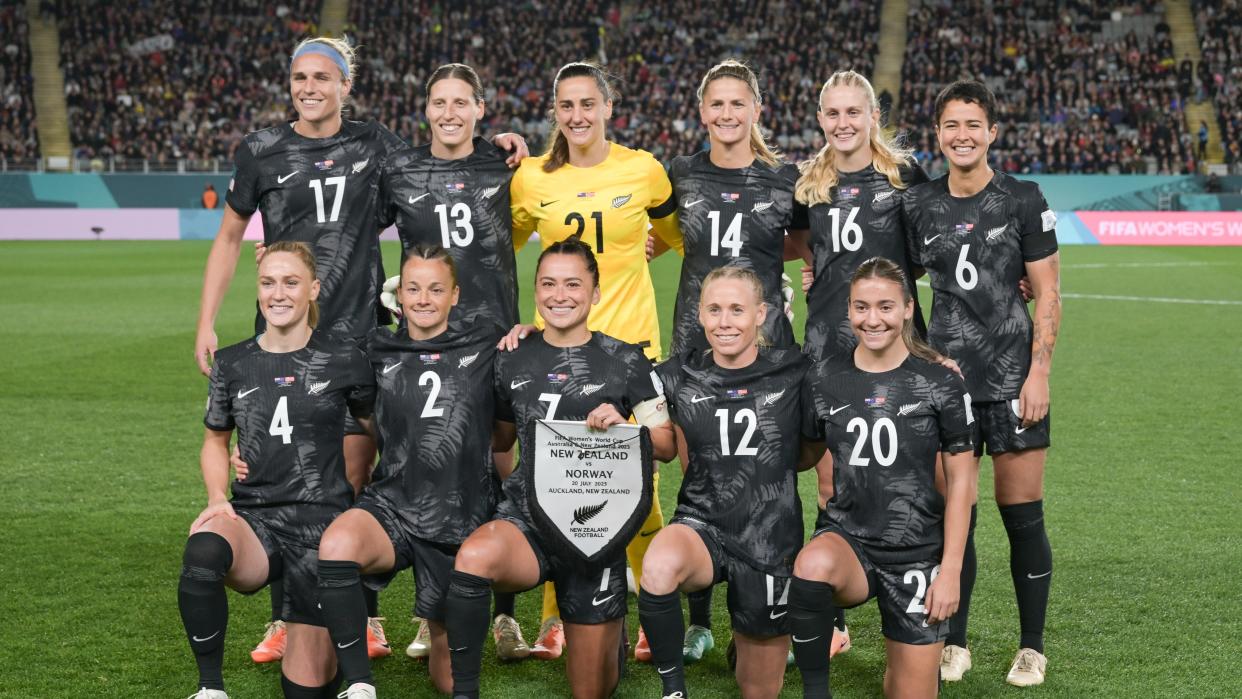   New Zealand Women soccer team seen during the FIFA Women's World Cup 2023 match between New Zealand and Norway 