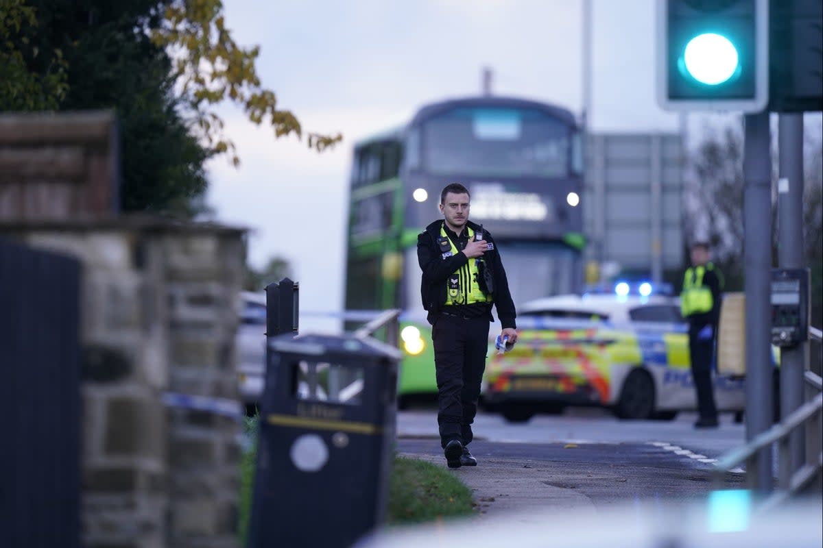 Police activity in Horsforth, Leeds, after a 15-year-old boy was allegedly stabbed near a school (Danny Lawson/PA Wire)
